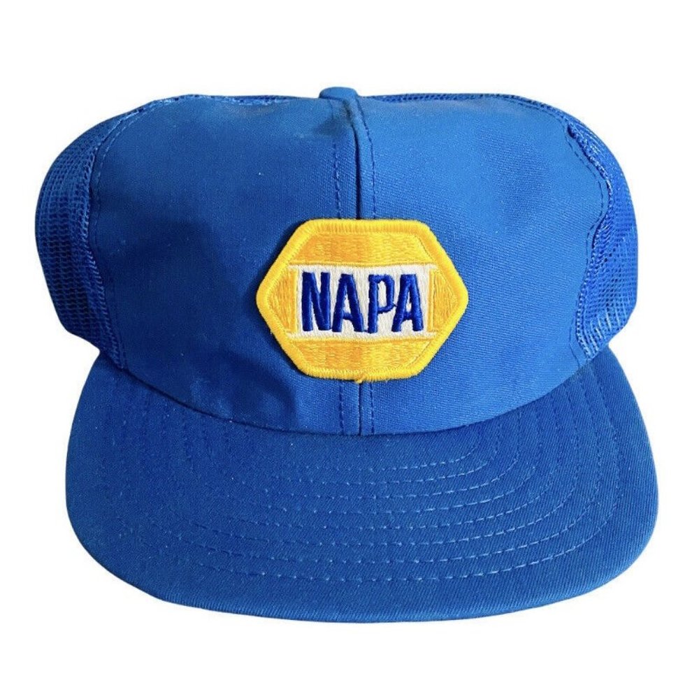 Vintage NAPA Louisville MFG Trucker Patch Snapback Hat Cap Made In The USA